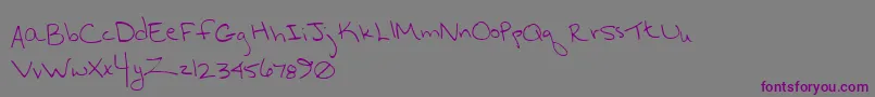 Шрифт Hurryup – фиолетовые шрифты на сером фоне