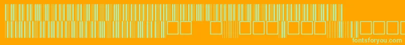 V100025 Font – Green Fonts on Orange Background