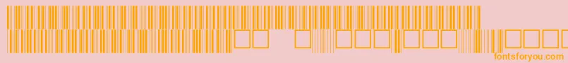 V100025-Schriftart – Orangefarbene Schriften auf rosa Hintergrund