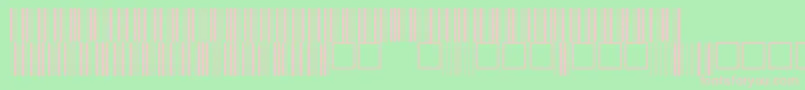 V100025-fontti – vaaleanpunaiset fontit vihreällä taustalla