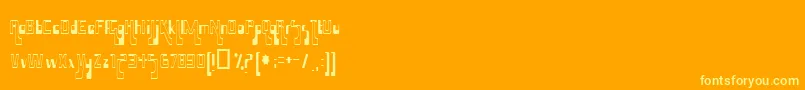 Hammamam Font – Yellow Fonts on Orange Background