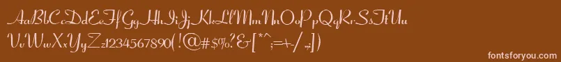 Шрифт CoronetScriptSsiNormal – розовые шрифты на коричневом фоне