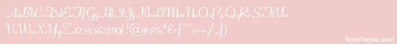 CoronetScriptSsiNormal Font – White Fonts on Pink Background