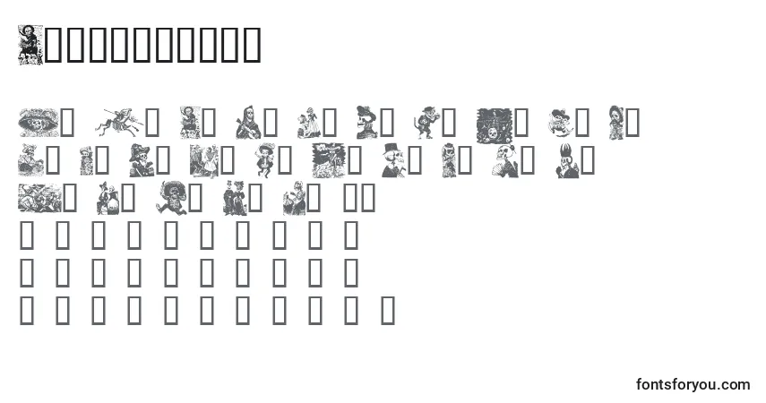 Шрифт Calavera323 – алфавит, цифры, специальные символы