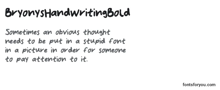 BryonysHandwritingBold Font