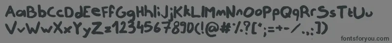 NotReally-Schriftart – Schwarze Schriften auf grauem Hintergrund