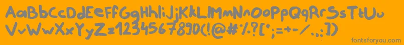 NotReally-Schriftart – Graue Schriften auf orangefarbenem Hintergrund