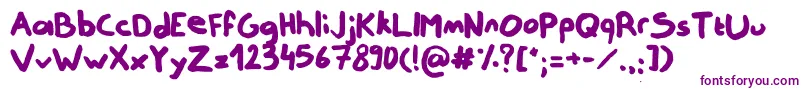 NotReally Font – Purple Fonts on White Background