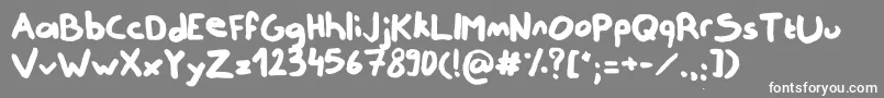 NotReally Font – White Fonts on Gray Background