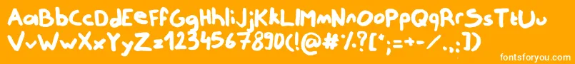 NotReally Font – White Fonts on Orange Background