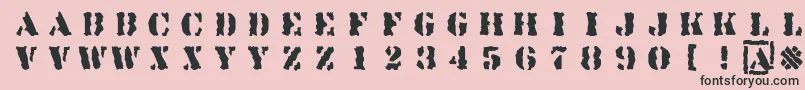 Linotypesjablony Font – Black Fonts on Pink Background