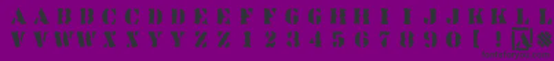 Linotypesjablony Font – Black Fonts on Purple Background