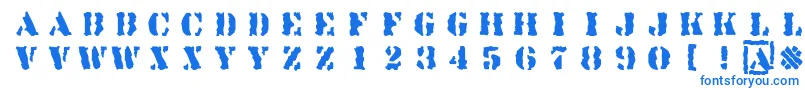 Linotypesjablony Font – Blue Fonts on White Background