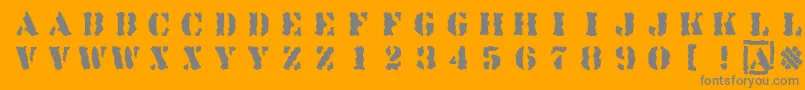 Linotypesjablony Font – Gray Fonts on Orange Background