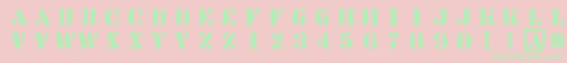 Linotypesjablony Font – Green Fonts on Pink Background