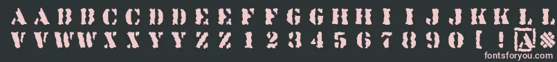 Linotypesjablony Font – Pink Fonts on Black Background