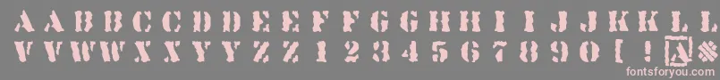 Linotypesjablony Font – Pink Fonts on Gray Background