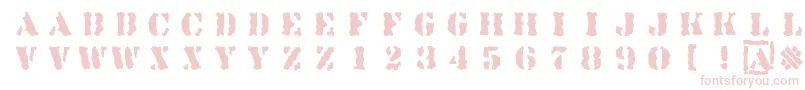 Linotypesjablony Font – Pink Fonts on White Background
