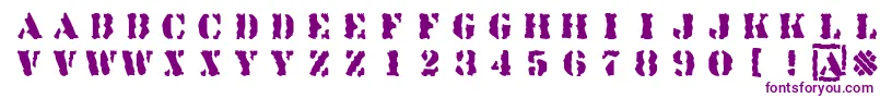 Linotypesjablony Font – Purple Fonts on White Background