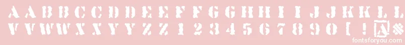 Linotypesjablony Font – White Fonts on Pink Background