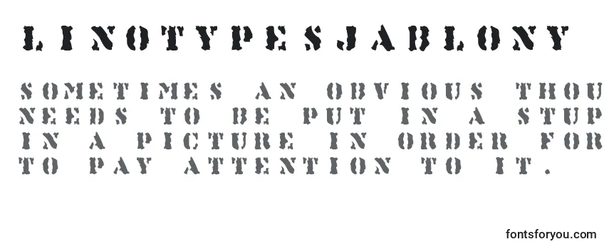Шрифт Linotypesjablony