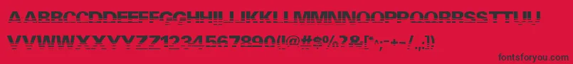 Ventilat Font – Black Fonts on Red Background