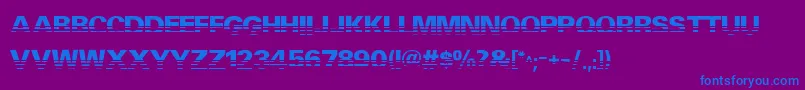 Ventilat Font – Blue Fonts on Purple Background