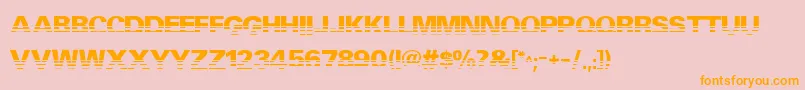 Ventilat Font – Orange Fonts on Pink Background