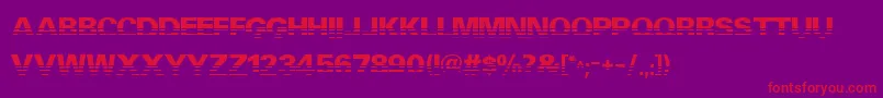 Ventilat Font – Red Fonts on Purple Background