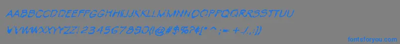 fuente VtcKrinkleKutRegularItalic – Fuentes Azules Sobre Fondo Gris