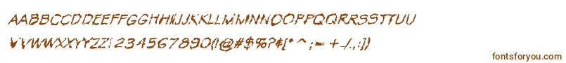フォントVtcKrinkleKutRegularItalic – 茶色のフォント