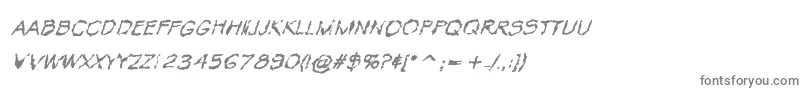 フォントVtcKrinkleKutRegularItalic – 白い背景に灰色の文字