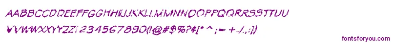 Шрифт VtcKrinkleKutRegularItalic – фиолетовые шрифты