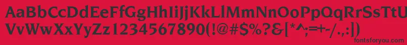 NavarroBold Font – Black Fonts on Red Background