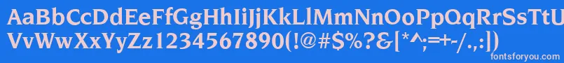 Шрифт NavarroBold – розовые шрифты на синем фоне