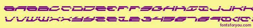 Taskforceli Font – Purple Fonts on Yellow Background