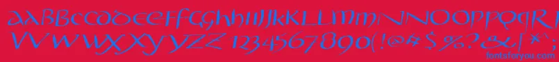 Styloscapitalead100 Font – Blue Fonts on Red Background