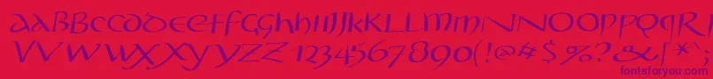 Styloscapitalead100 Font – Purple Fonts on Red Background