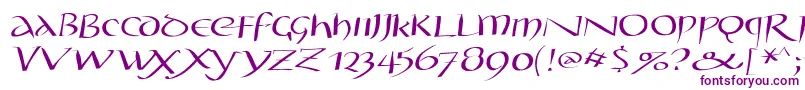 Styloscapitalead100-Schriftart – Violette Schriften auf weißem Hintergrund