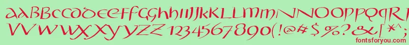 Styloscapitalead100 Font – Red Fonts on Green Background