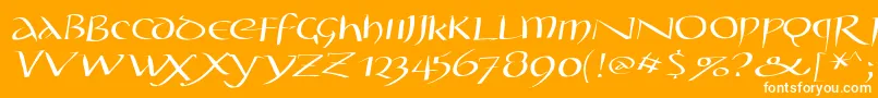 Styloscapitalead100 Font – White Fonts on Orange Background