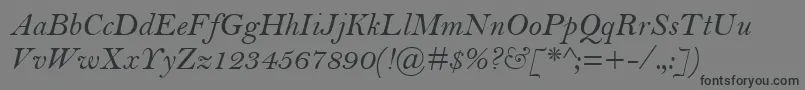 BellMtРљСѓСЂСЃРёРІ Font – Black Fonts on Gray Background