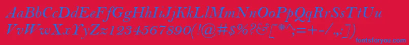 BellMtРљСѓСЂСЃРёРІ Font – Blue Fonts on Red Background