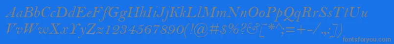 BellMtРљСѓСЂСЃРёРІ Font – Gray Fonts on Blue Background