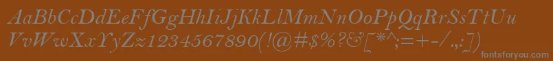 BellMtРљСѓСЂСЃРёРІ Font – Gray Fonts on Brown Background