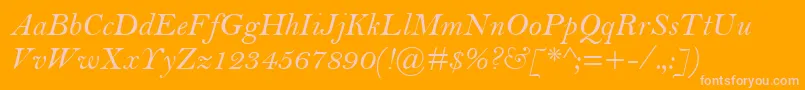 BellMtРљСѓСЂСЃРёРІ Font – Pink Fonts on Orange Background