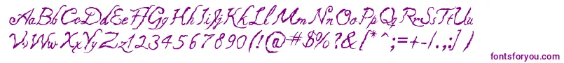 Caligraf1435-Schriftart – Violette Schriften