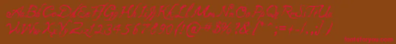 Caligraf1435 Font – Red Fonts on Brown Background