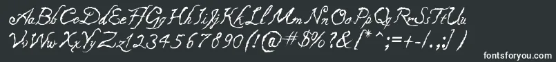 Шрифт Caligraf1435 – белые шрифты
