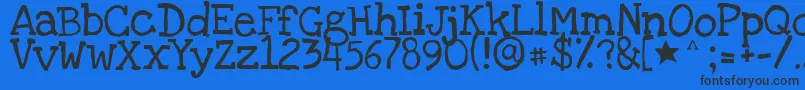 Loveyalikeasistersolid Font – Black Fonts on Blue Background